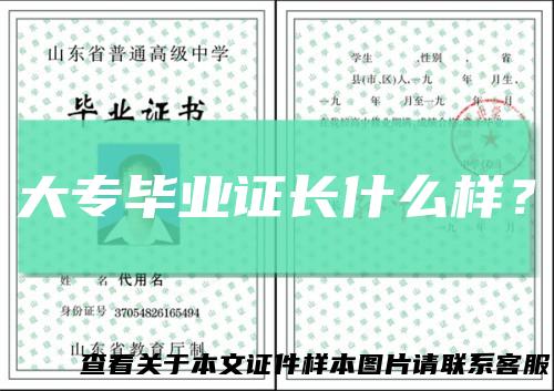 大专毕业证长什么样?