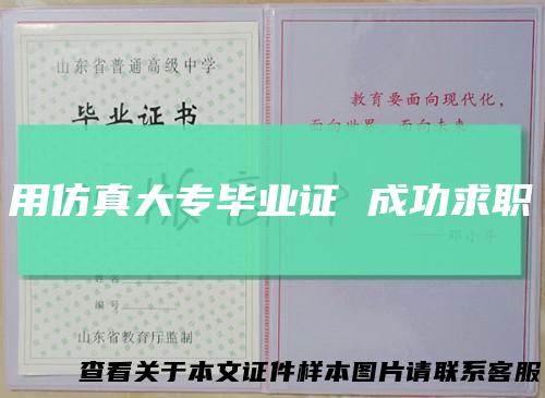 用仿真大专毕业证成功求职