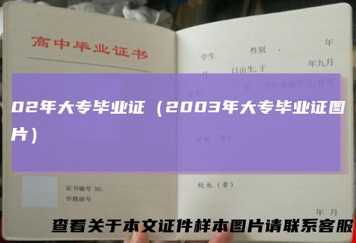 02年大专毕业证（2003年大专毕业证图片）