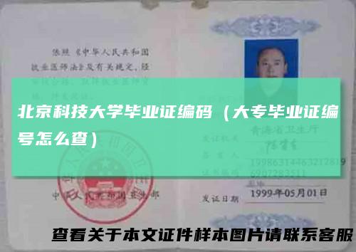 北京科技大学毕业证编码(大专毕业证编号怎么查)
