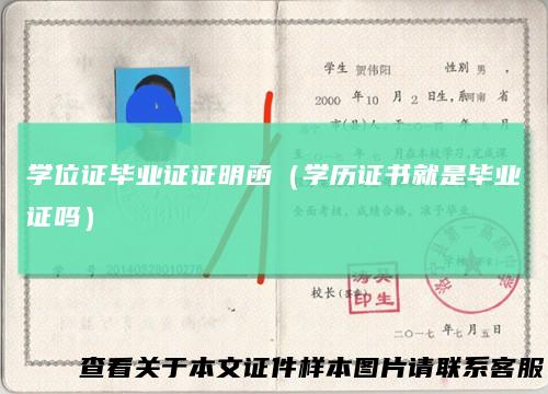 学位证毕业证证明函（学历证书就是毕业证吗）