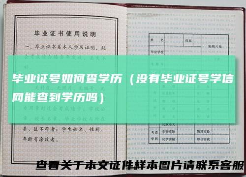 毕业证号如何查学历(没有毕业证号学信网能查到学历吗)