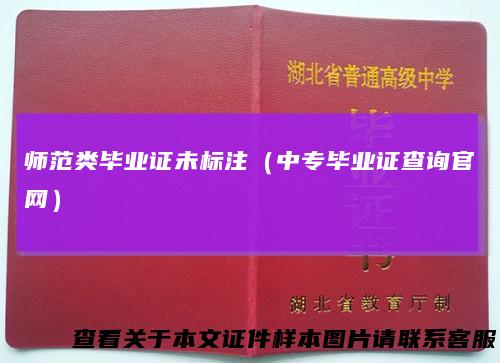 师范类毕业证未标注（中专毕业证查询官网）