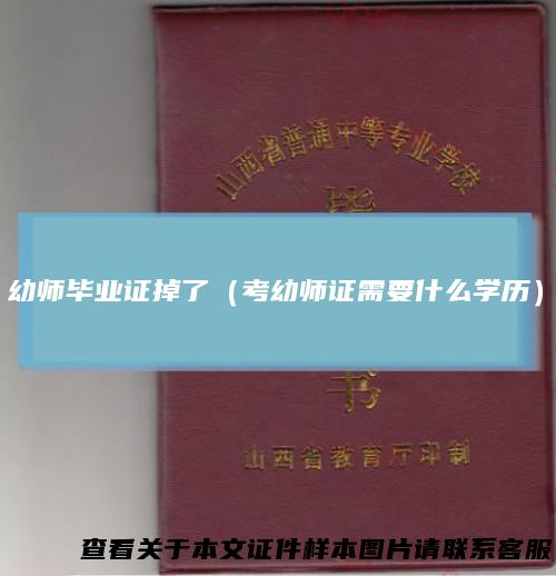 幼师毕业证掉了(考幼师证需要什么学历)