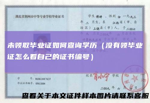未领取毕业证如何查询学历（没有领毕业证怎么看自己的证书编号）