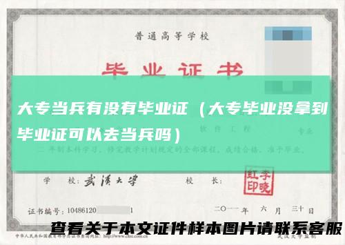大专当兵有没有毕业证(大专毕业没拿到毕业证可以去当兵吗)
