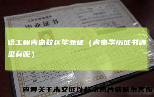 哈工程青岛校区毕业证（青岛学历证书哪里有呢）