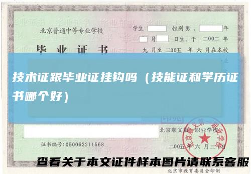 技术证跟毕业证挂钩吗（技能证和学历证书哪个好）