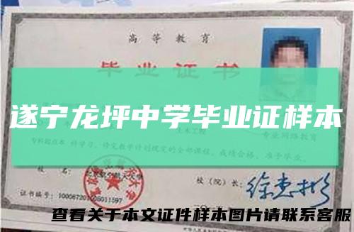 遂宁龙坪中学毕业证样本