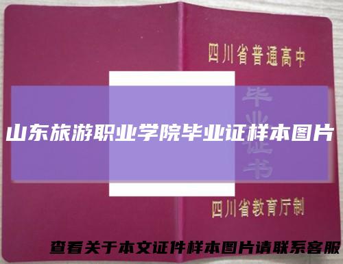 山东旅游职业学院毕业证样本图片