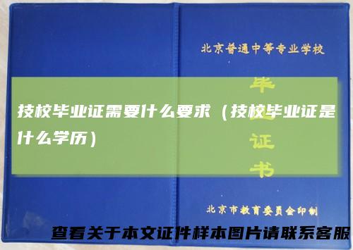 技校毕业证需要什么要求(技校毕业证是什么学历)