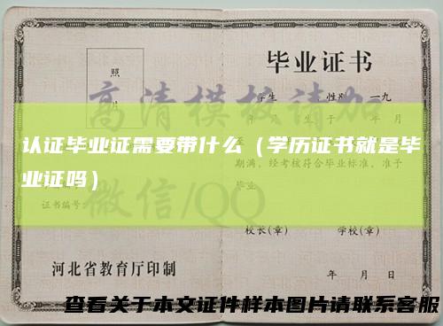 认证毕业证需要带什么（学历证书就是毕业证吗）