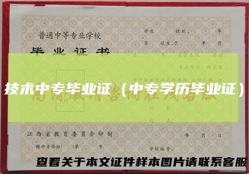 技术中专毕业证（中专学历毕业证）