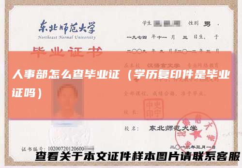 人事部怎么查毕业证（学历复印件是毕业证吗）