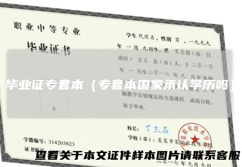 毕业证专套本(专套本国家承认学历吗)