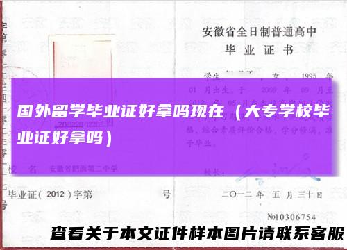 国外留学毕业证好拿吗现在（大专学校毕业证好拿吗）