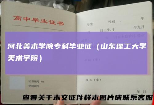 河北美术学院专科毕业证(山东理工大学美术学院)
