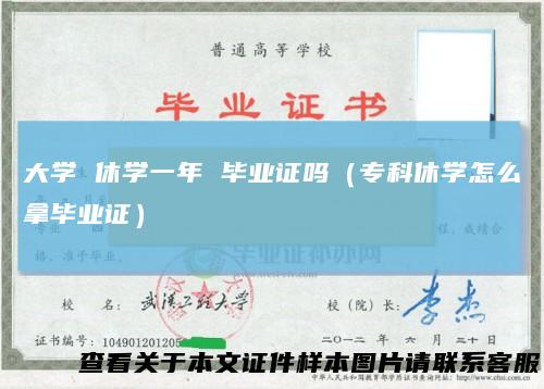 大学休学一年毕业证吗(专科休学怎么拿毕业证)