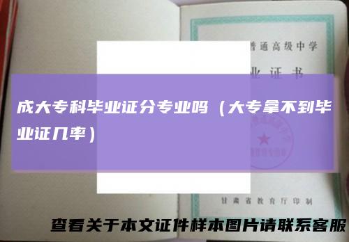 成大专科毕业证分专业吗(大专拿不到毕业证几率)