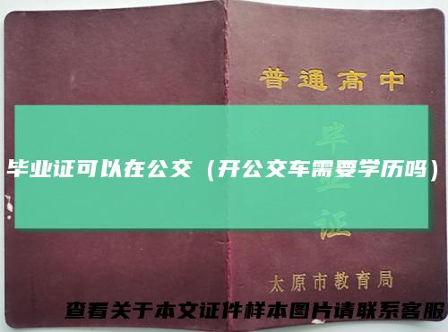 毕业证可以在公交(开公交车需要学历吗)