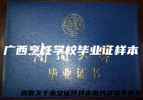 广西烹饪学校毕业证样本