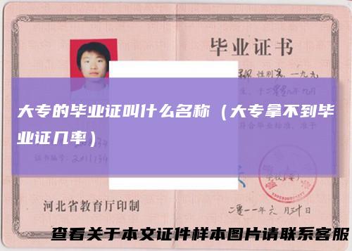 大专的毕业证叫什么名称（大专拿不到毕业证几率）