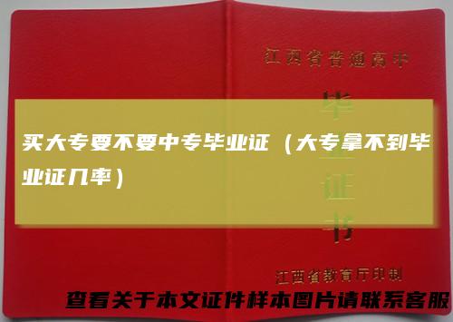 买大专要不要中专毕业证（大专拿不到毕业证几率）