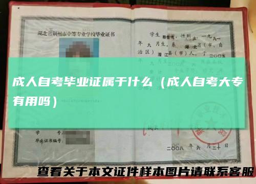 成人自考毕业证属于什么(成人自考大专有用吗)