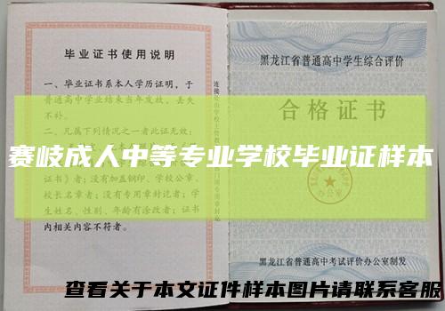 赛岐成人中等专业学校毕业证样本