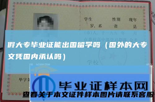 假大专毕业证能出国留学吗(国外的大专文凭国内承认吗)