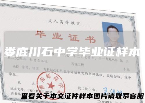 娄底川石中学毕业证样本