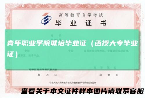 青年职业学院联培毕业证(函授大专毕业证)