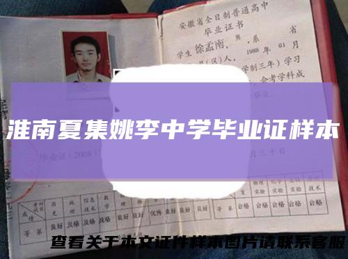 淮南夏集姚李中学毕业证样本
