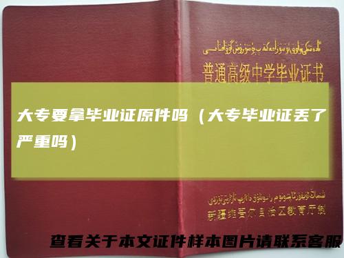 大专要拿毕业证原件吗（大专毕业证丢了严重吗）