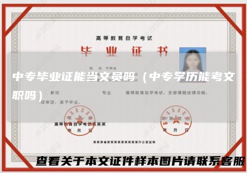 中专毕业证能当文员吗（中专学历能考文职吗）