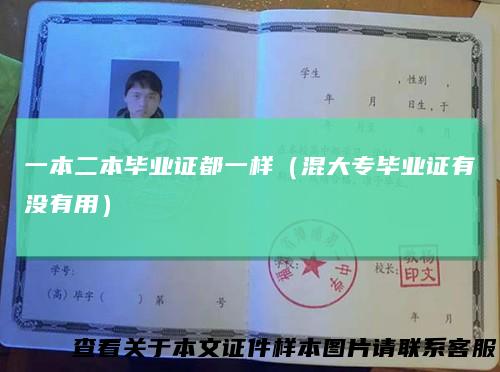 一本二本毕业证都一样(混大专毕业证有没有用)