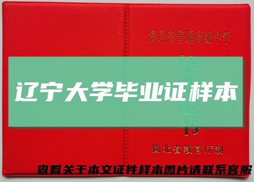 辽宁大学毕业证样本