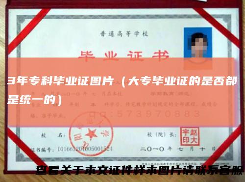 3年专科毕业证图片(大专毕业证的是否都是统一的)