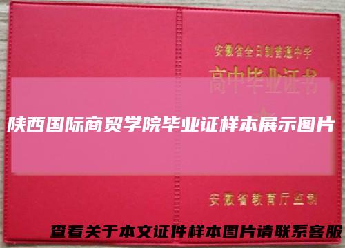 陕西国际商贸学院毕业证样本展示图片