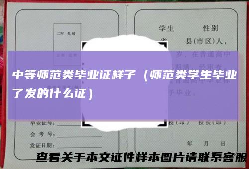 中等师范类毕业证样子(师范类学生毕业了发的什么证)