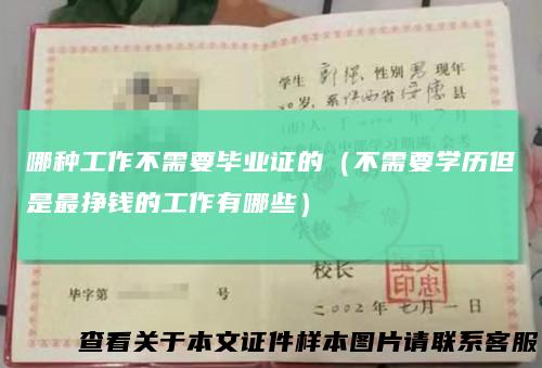 哪种工作不需要毕业证的(不需要学历但是最挣钱的工作有哪些)