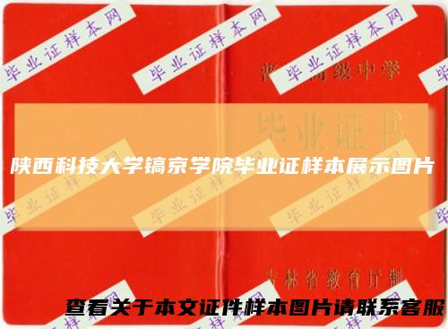 陕西科技大学镐京学院毕业证样本展示图片