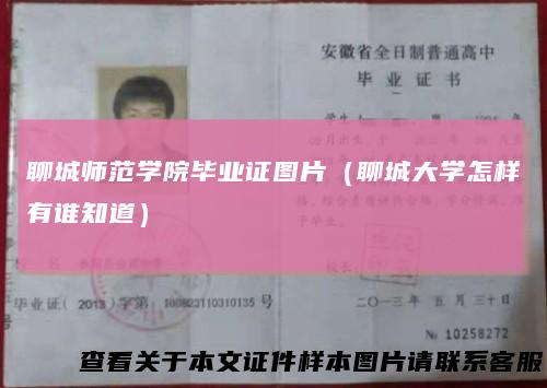 聊城师范学院毕业证图片(聊城大学怎样有谁知道)