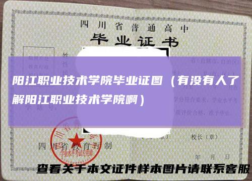 阳江职业技术学院毕业证图(有没有人了解阳江职业技术学院啊)