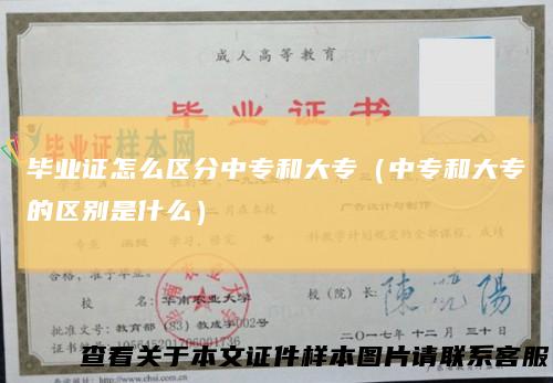 毕业证怎么区分中专和大专（中专和大专的区别是什么）