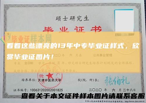看看这些漂亮的13年中专毕业证样式,欣赏毕业证图片!