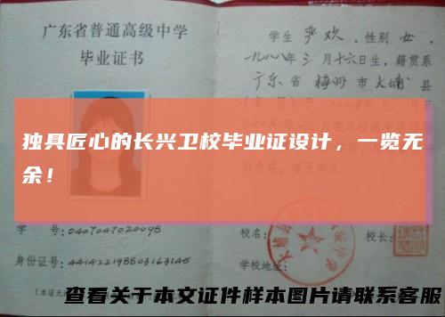 独具匠心的长兴卫校毕业证设计，一览无余！