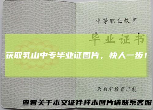 获取乳山中专毕业证图片，快人一步！