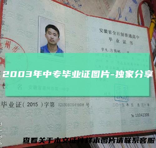 2003年中专毕业证图片-独家分享