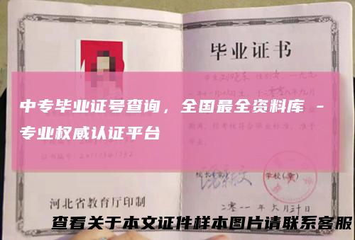中专毕业证号查询，全国最全资料库-专业权威认证平台